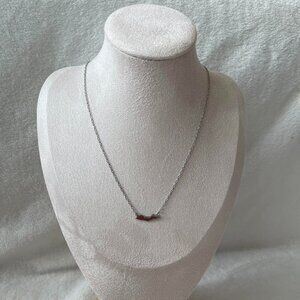 Silver bat necklace